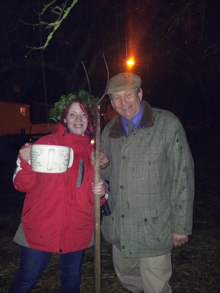 My daughter Lizzie and I back in 2013, when she was made Wassail Queen!